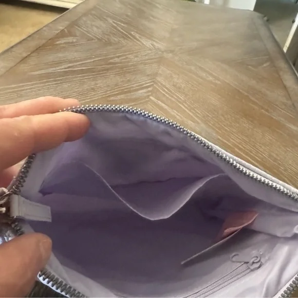 Primark Quilted Lavender Heart Hello Kitty Kuromi Pouch Cosmetic Makeup Bag - Picture 4 of 5